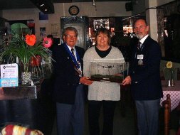 Royal Air Forces Association awards trophy for 2008 to  Rima Bar in Benalm�dena