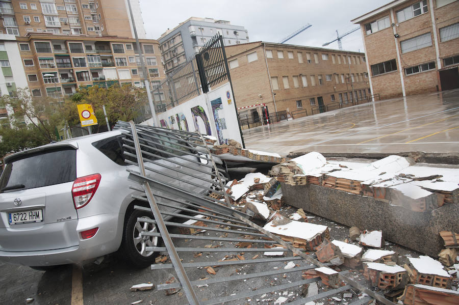 Malaga's windy weather in pictures