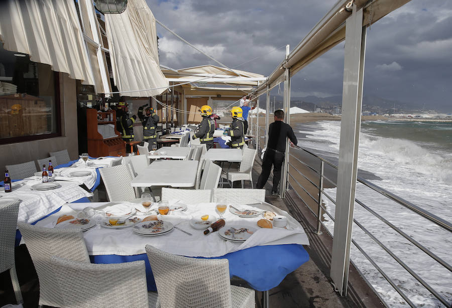 Malaga's windy weather in pictures