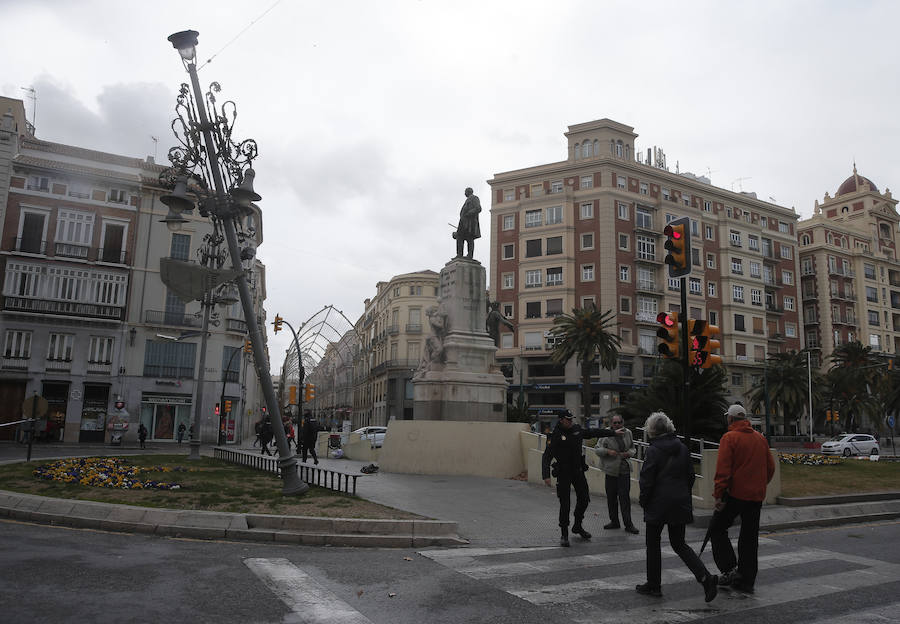 Malaga's windy weather in pictures