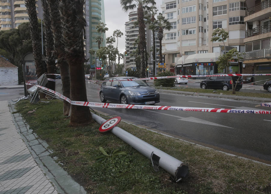Malaga's windy weather in pictures