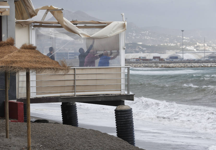 Malaga's windy weather in pictures