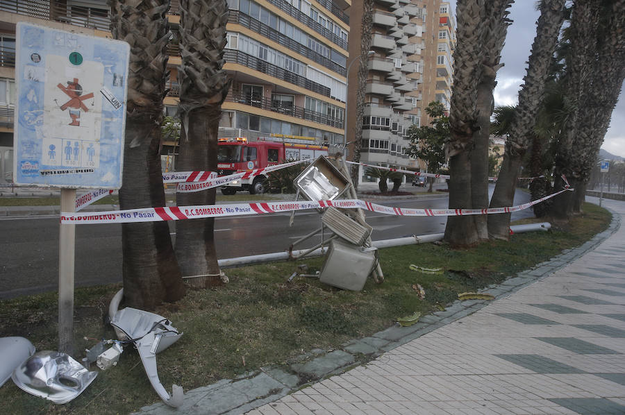 Malaga's windy weather in pictures