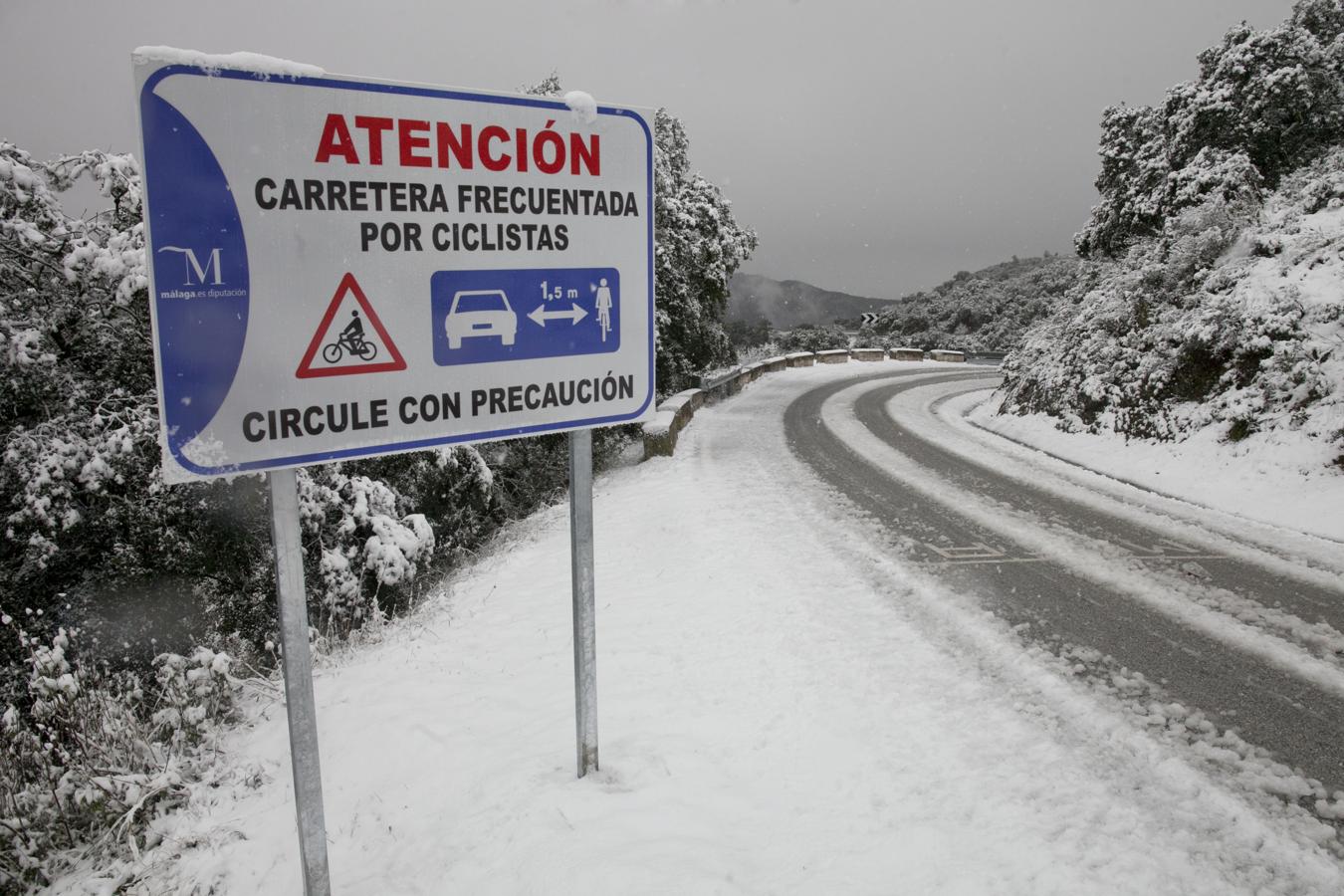 Travel chaos on Monday after several inches of snow fall on Malaga province (gallery)