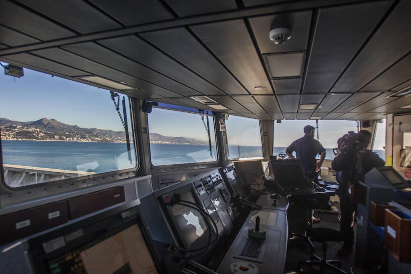 Inside Royal Navy ship HMS Duncan, in Malaga this week